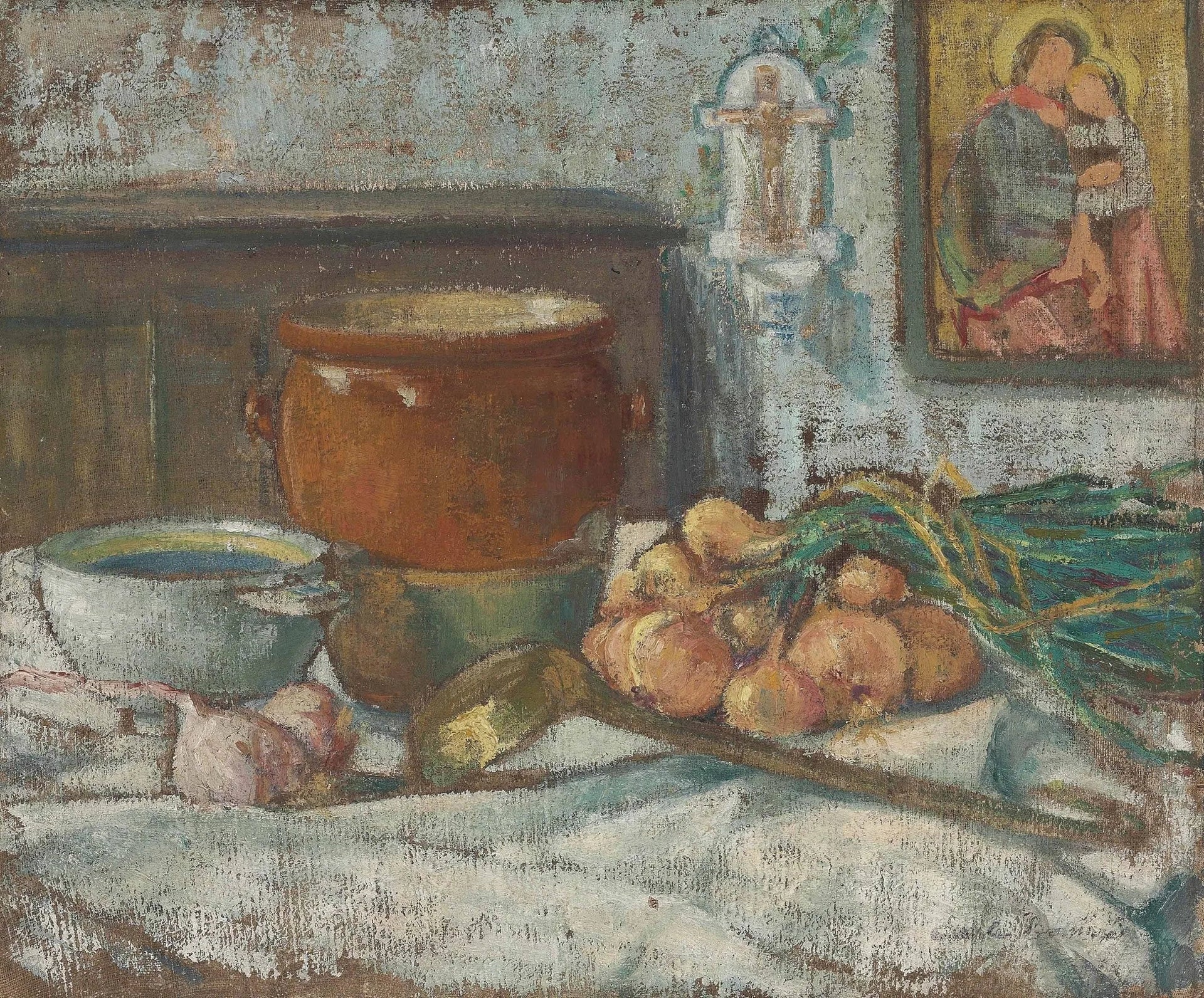 Nature morte aux oignons - Émile Bernard image 1 reproduction d’œuvre d’art à l’huile