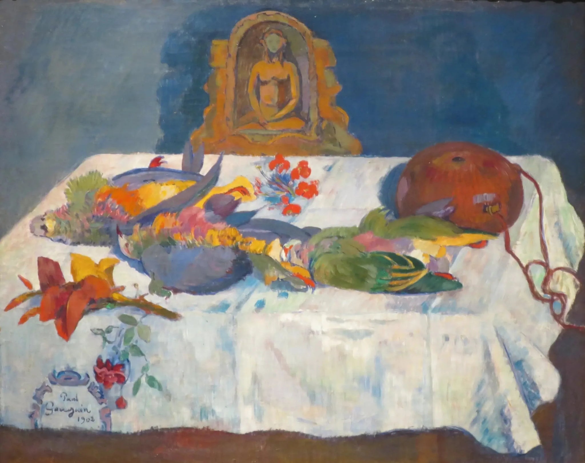 Nature morte aux oiseaux exotiques II - Paul Gauguin image 1 copie de tableau peinte à la main