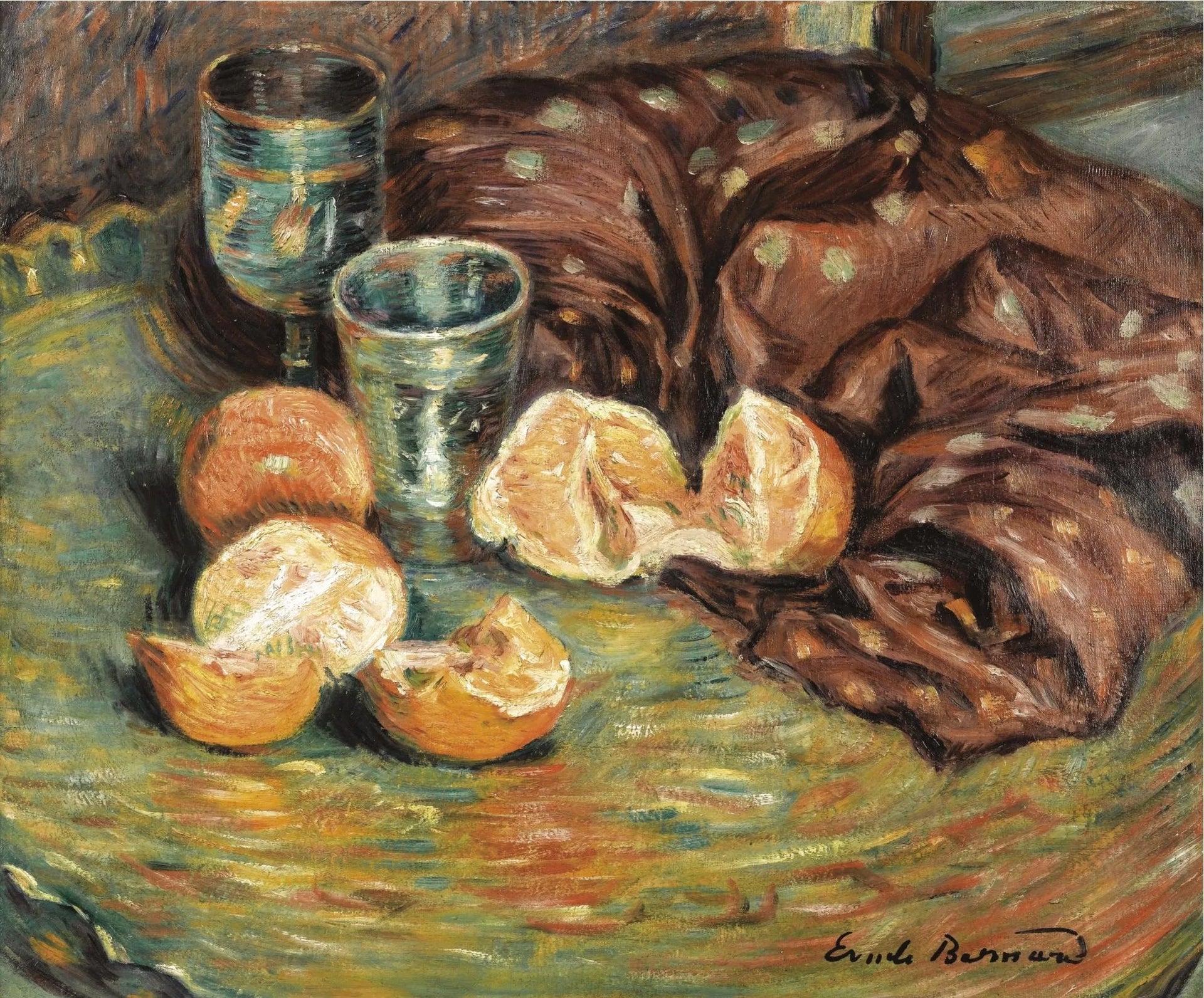 Nature morte aux oranges - Émile Bernard image 1 reproduction artisanale de tableau
