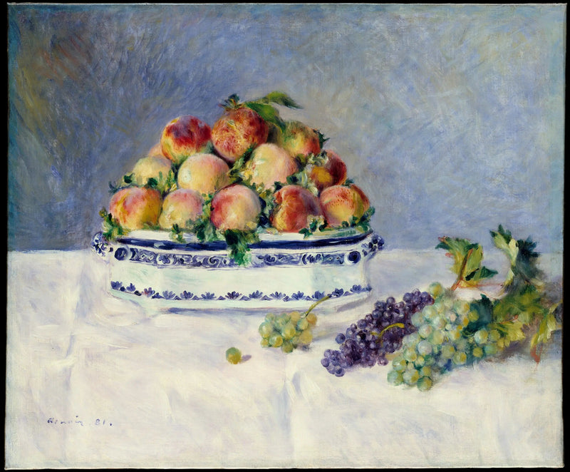 Nature morte aux pêches et aux raisins - Pierre-Auguste Renoir