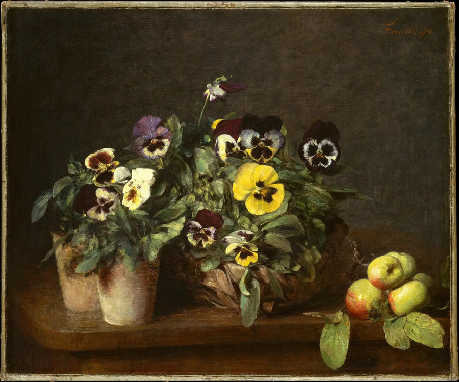 Nature morte aux pensées - Henri Fantin-Latour