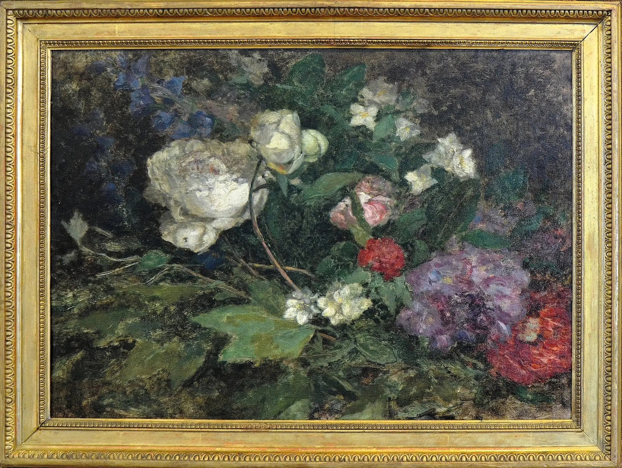 Nature morte aux pivoines et seringa - Eugène Boudin image 1 copie de tableau peinte à la main