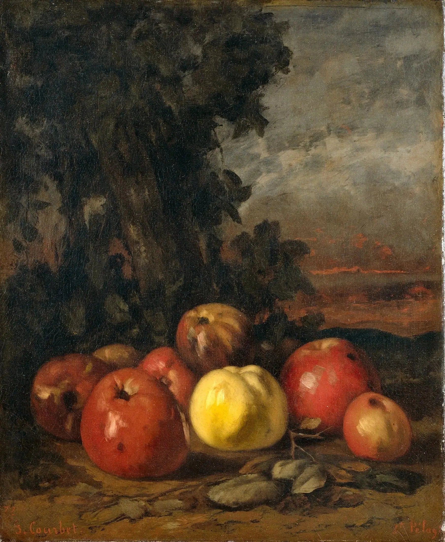 Nature morte aux pommes - Gustave Courbet image 1 reproduction artisanale de tableau