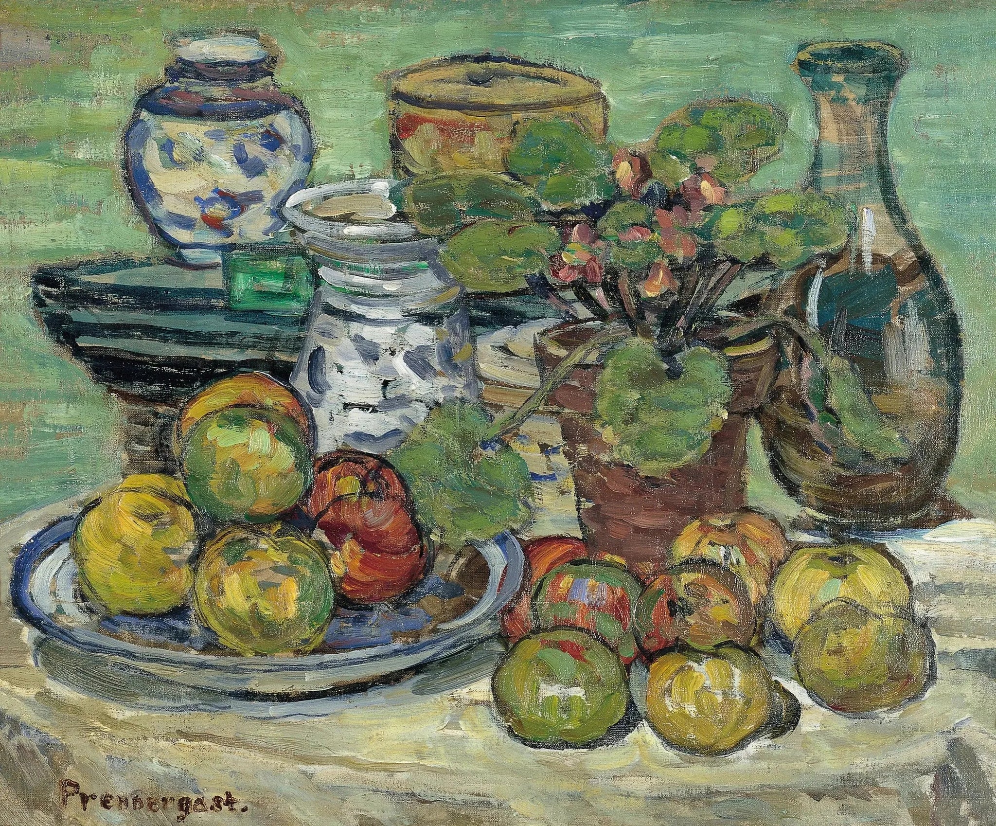 Nature morte aux pommes - Maurice Prendergast image 1 reproduction réalisée par Alpha Reproduction