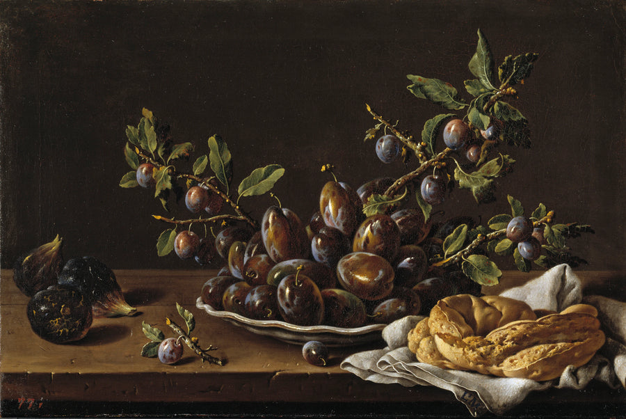 Nature morte aux prunes, figues et pain - Luis Eugenio Meléndez