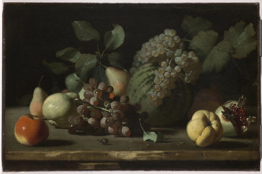 Nature morte aux raisins et à la grenade - Artiste inconnu
