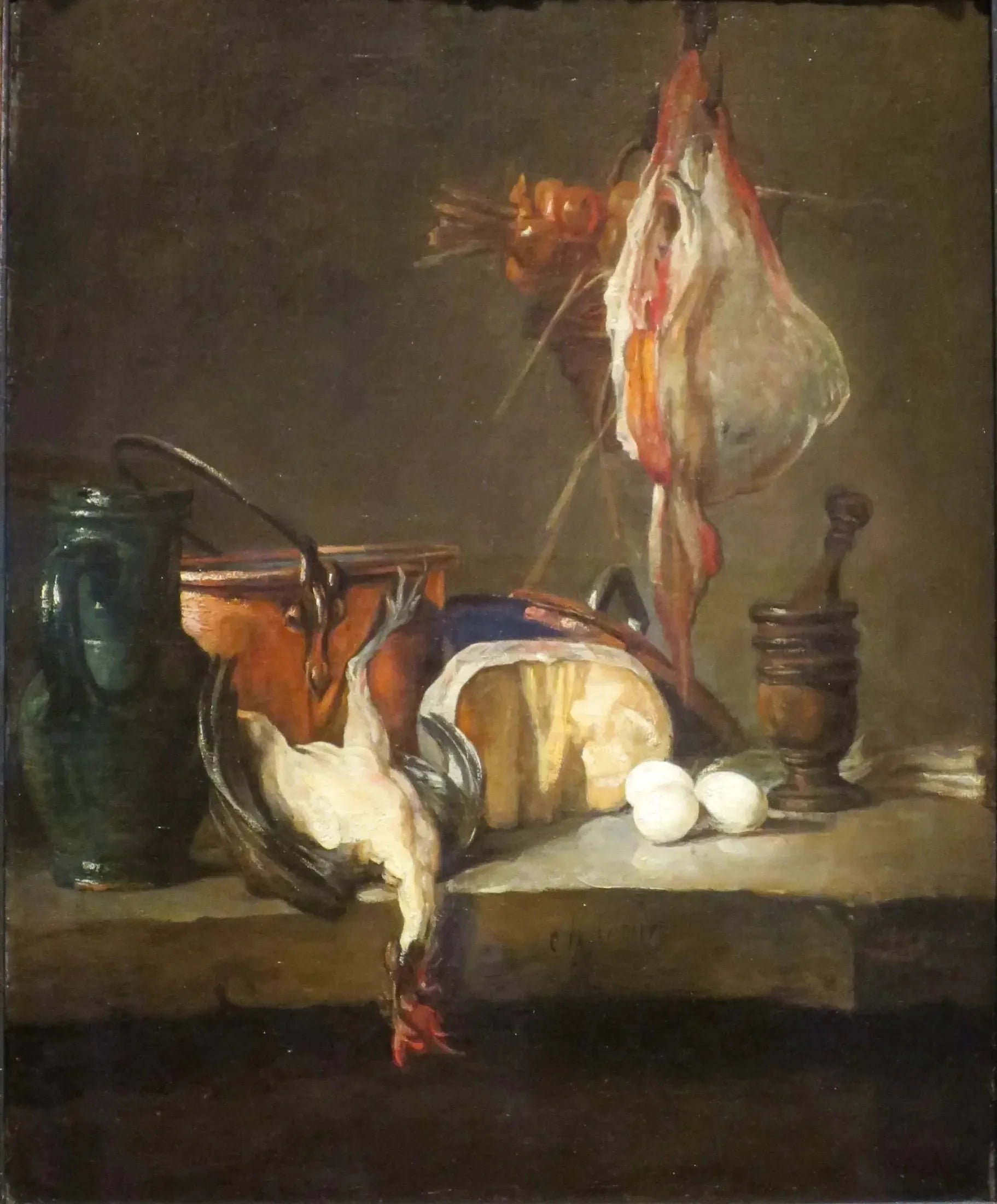 Nature morte aux volailles - Jean Siméon Chardin image 1 reproduction artisanale de tableau