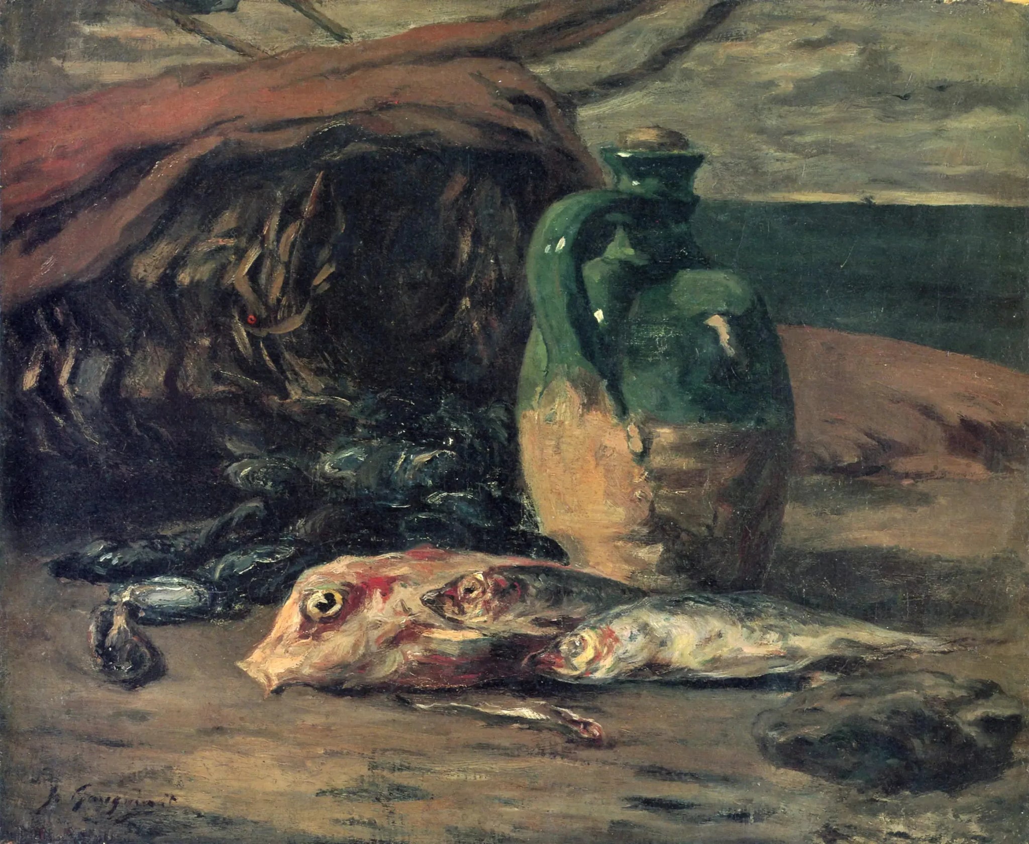 Nature morte avec cruche et rougets - Paul Gauguin image 1 reproduction réalisée par Alpha Reproduction