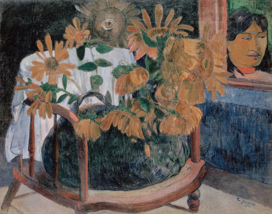 Nature morte avec des tournesols sur un fauteuil (II) - Paul Gauguin