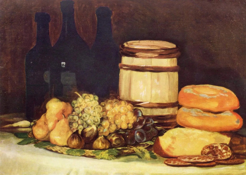 Nature morte avec fruits, bouteilles, pains - Francisco de Goya