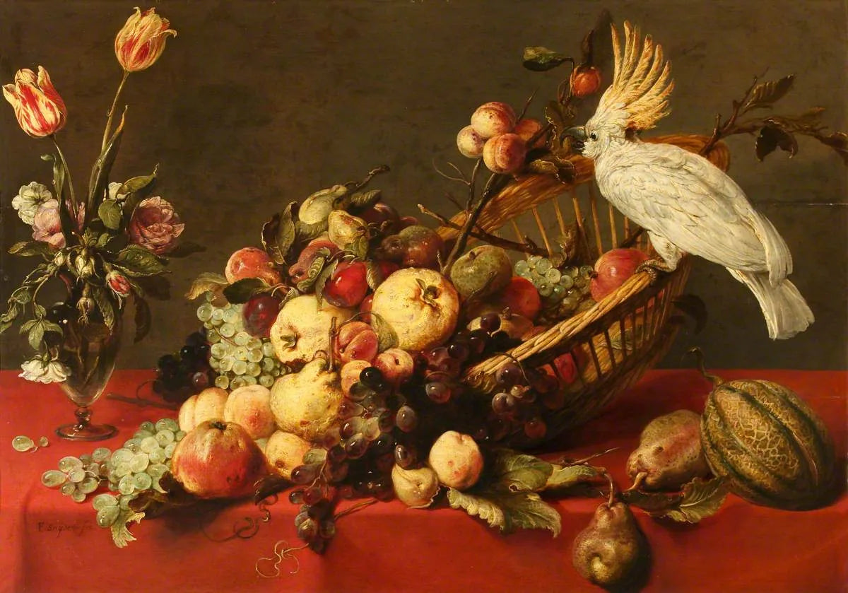 Nature morte avec fruits et cacatoès - Frans Snyders image 1 reproduction artisanale de tableau