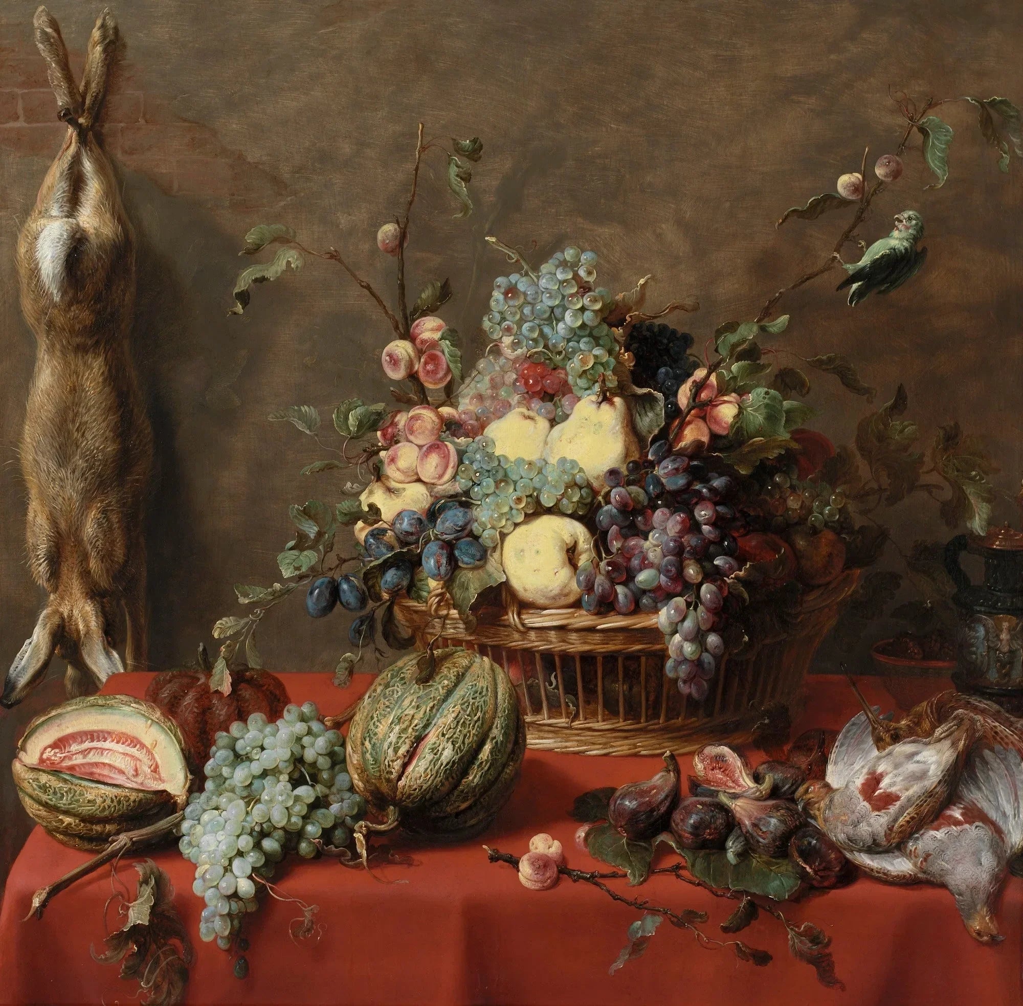 Nature morte avec fruits et lièvre mort - Frans Snyders image 1 copie de tableau peinte à la main