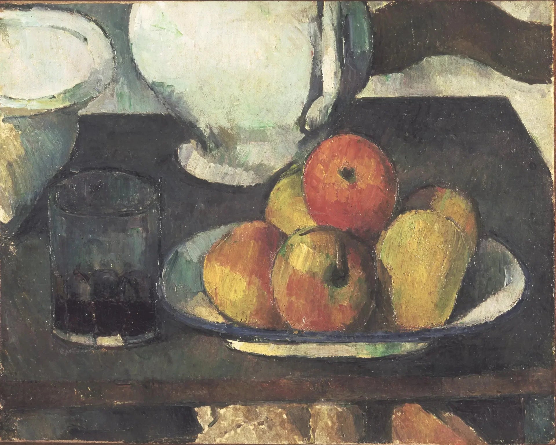 Nature morte avec fruits et verre de vin - Paul Cézanne image 1 tableau peint à l’huile sur toile