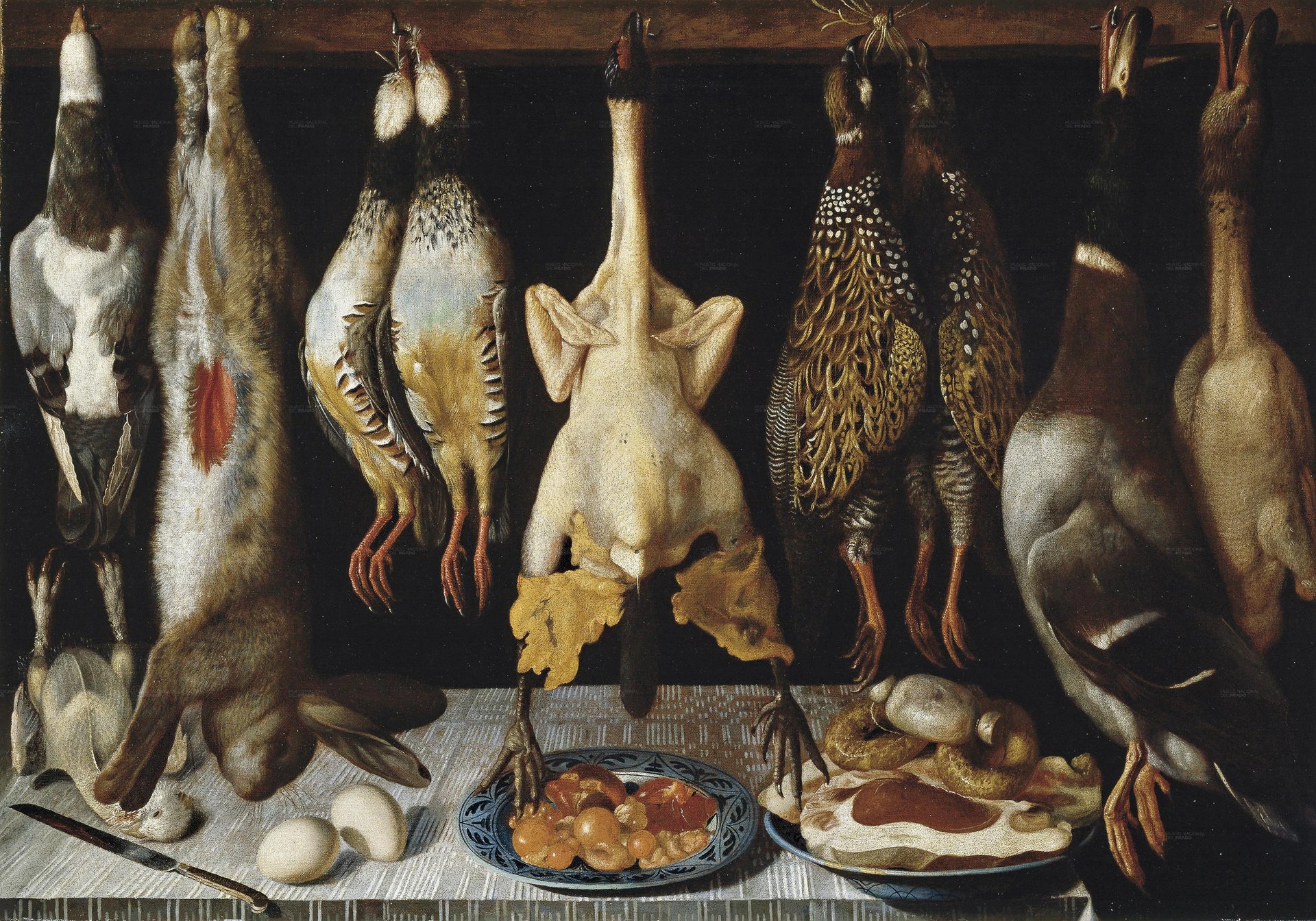 Nature morte avec oiseaux et lièvres - Tomás Yepes
