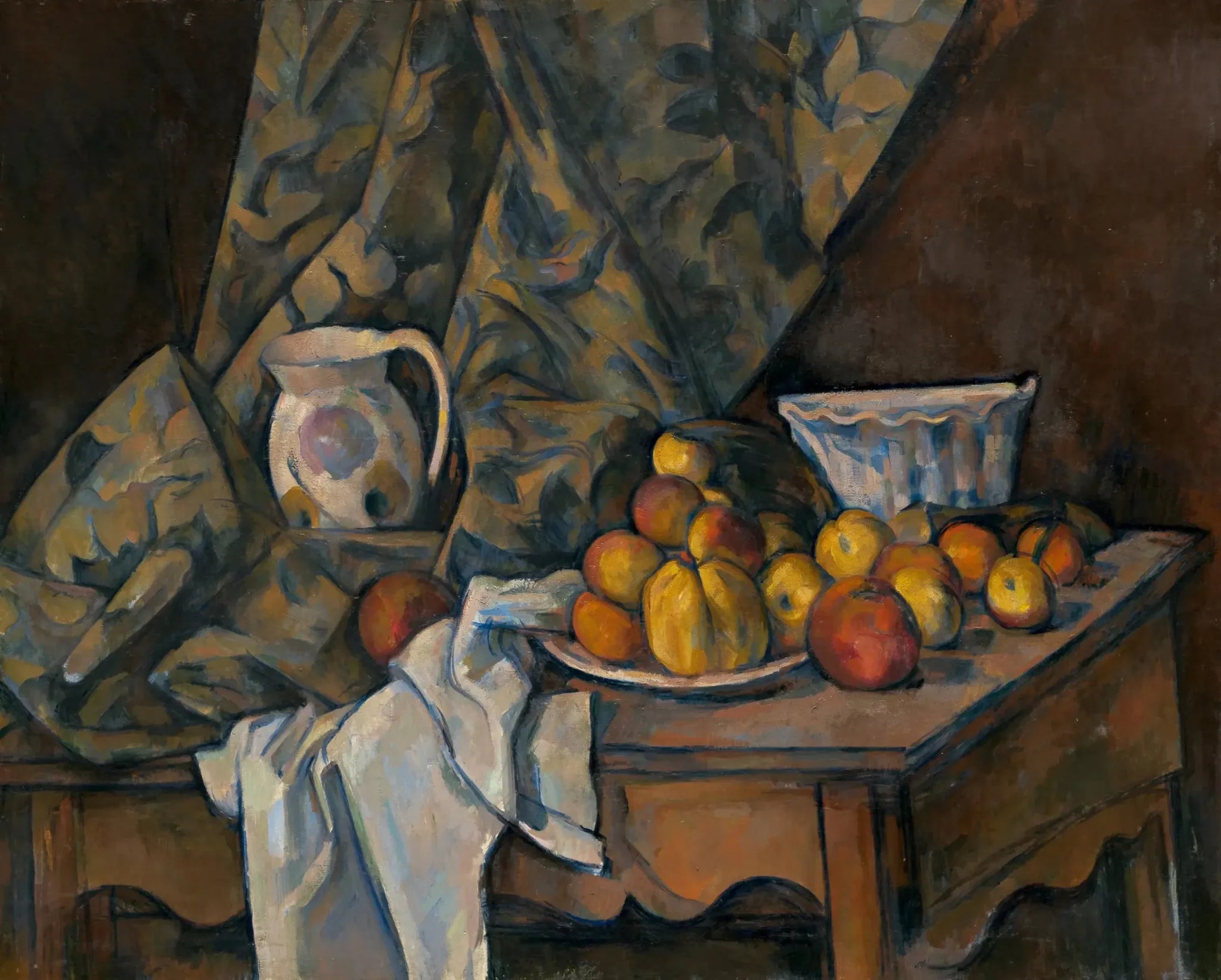 Nature morte avec pommes et pêches - Paul Cézanne image 1 copie peinte à la main à l’huile