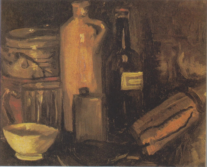 Nature morte avec pots, bocaux et bouteilles - Vincent van Gogh