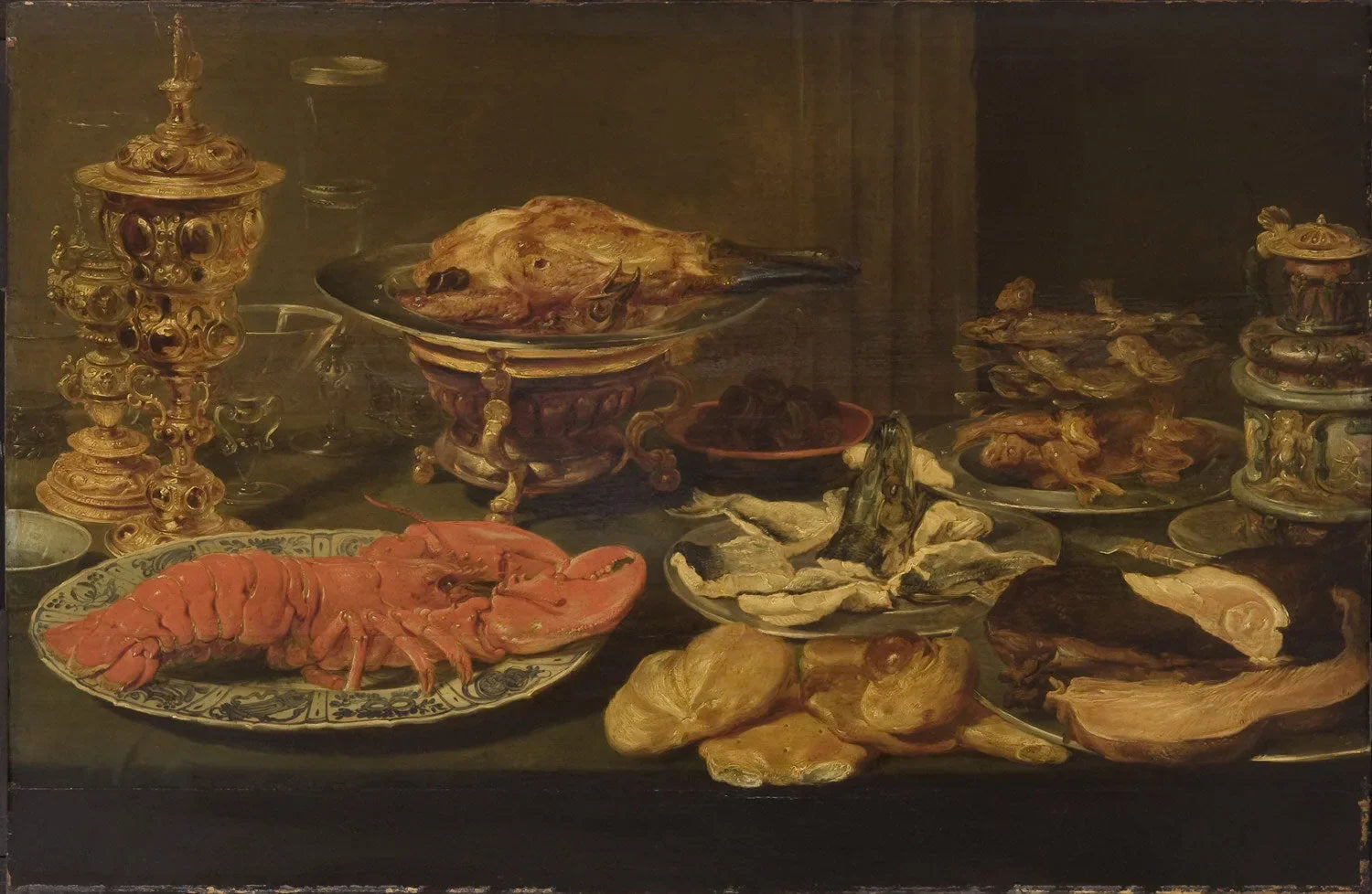 Nature morte avec un homard - Frans Snyders image 1 tableau peint à l’huile sur toile