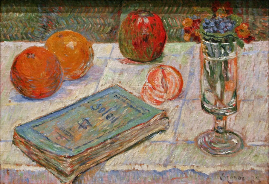 Nature morte avec un livre - Paul Signac