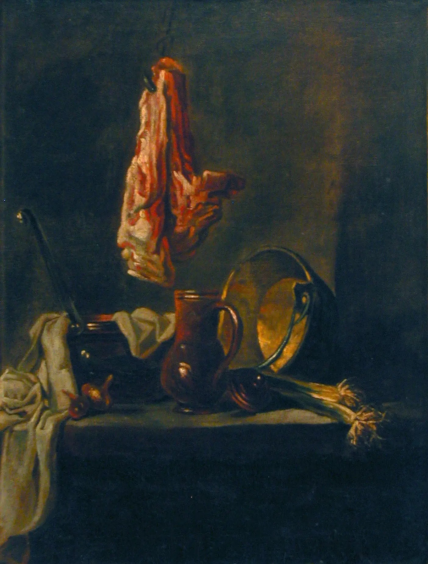 Nature morte avec une côte de bœuf - Jean Siméon Chardin image 1 tableau peint à l’huile sur toile