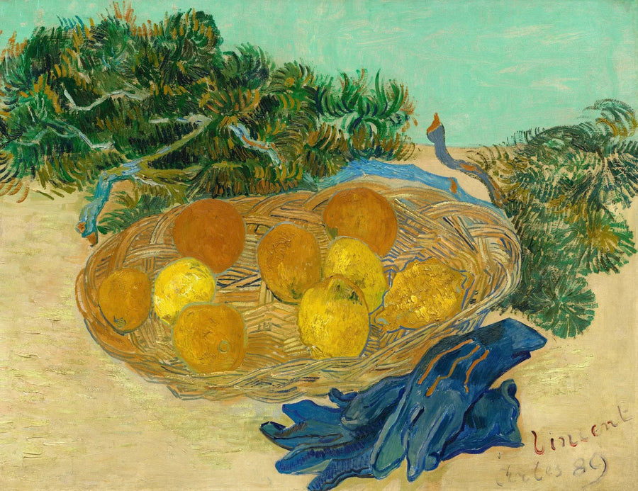 Nature morte d'oranges et de citrons avec des gants bleus - Vincent van Gogh
