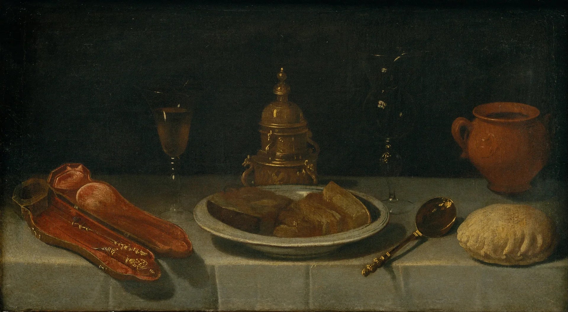 Nature morte et table dressée - Juan van der Hamen image 1 reproduction de peinture à l’huile