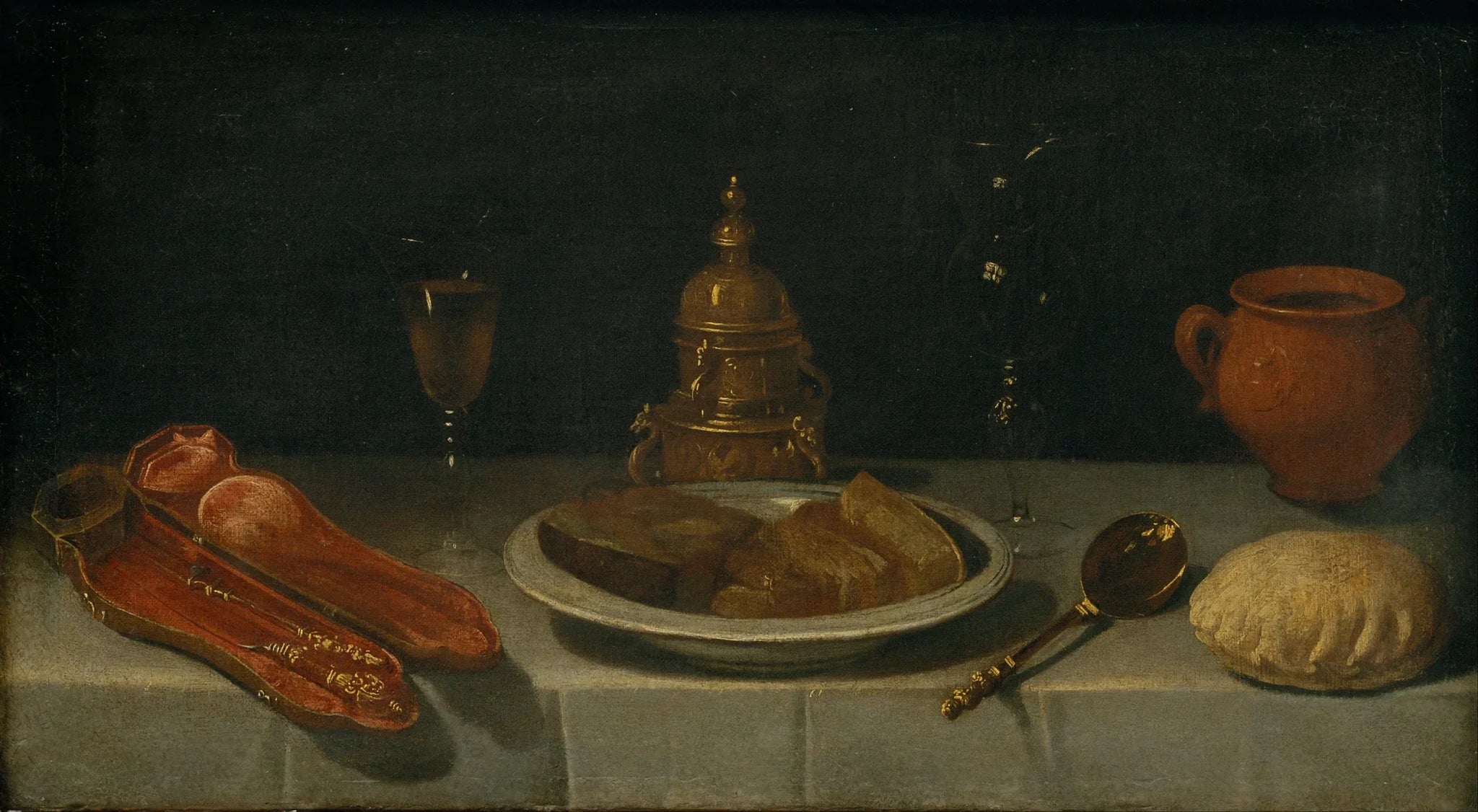 Nature morte et table dressée - Juan van der Hamen image 1 reproduction de peinture à l’huile