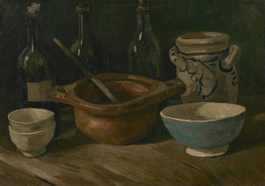 Nature morte aux faïences et bouteilles, F53 – Van Gogh