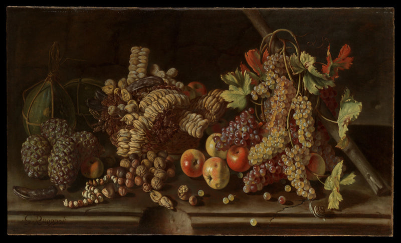 Nature morte de fruits et de noix - Giuseppe Ruoppolo