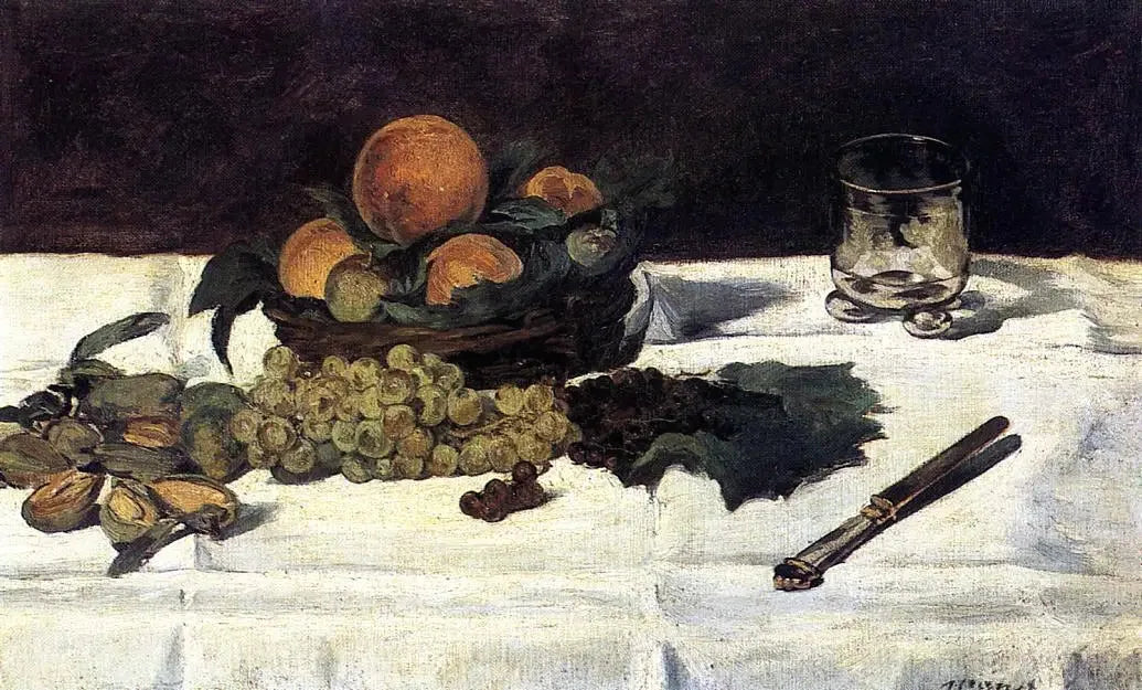 Nature morte : fruits sur une table - Édouard Manet image 1 reproduction d’œuvre d’art à l’huile