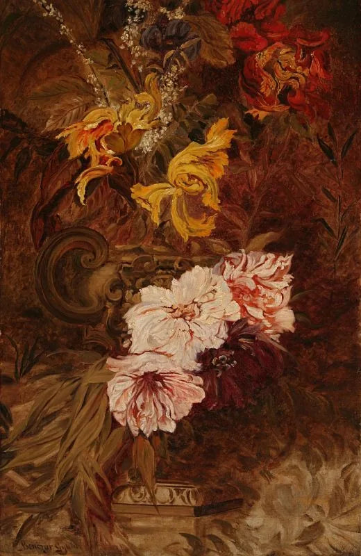 Nature morte - Gyula Benczúr image 1 copie peinte à la main à l’huile