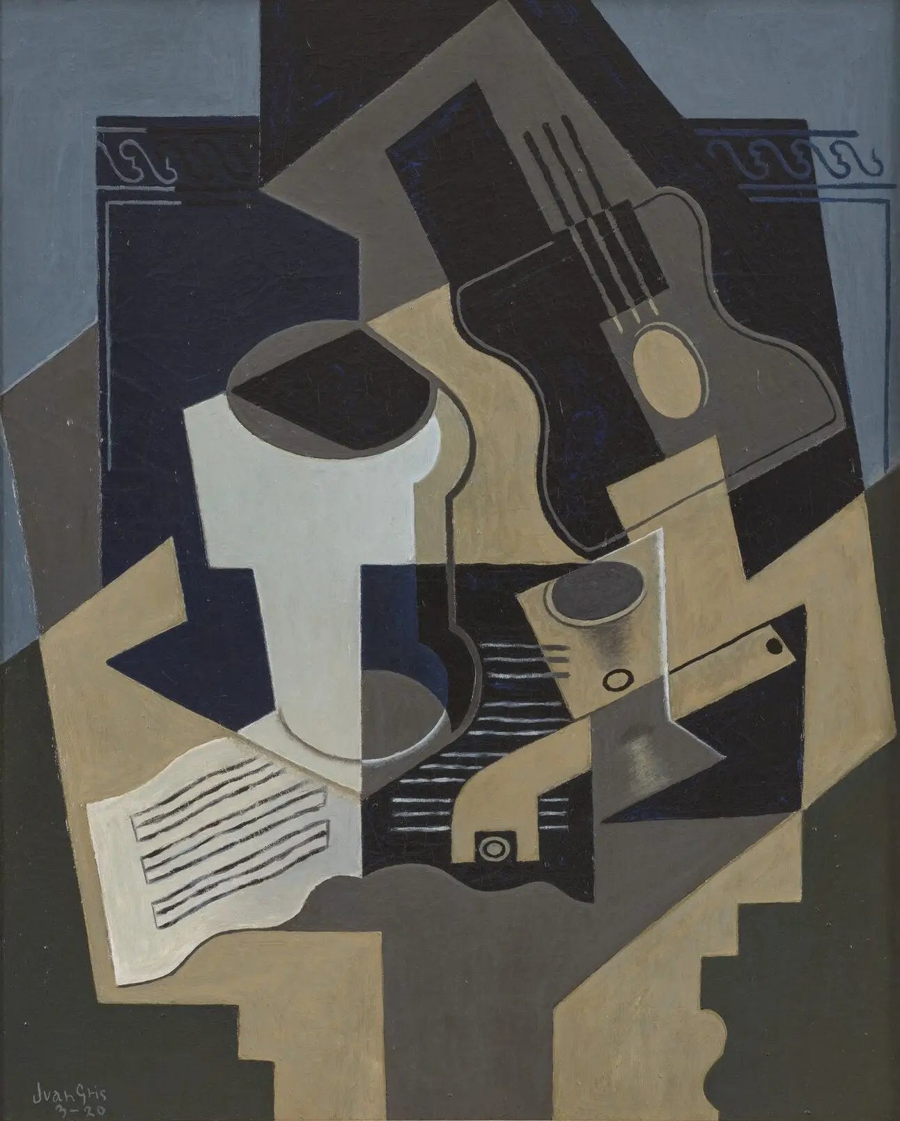 Nature morte - Juan Gris image 1 copie de tableau peinte à la main