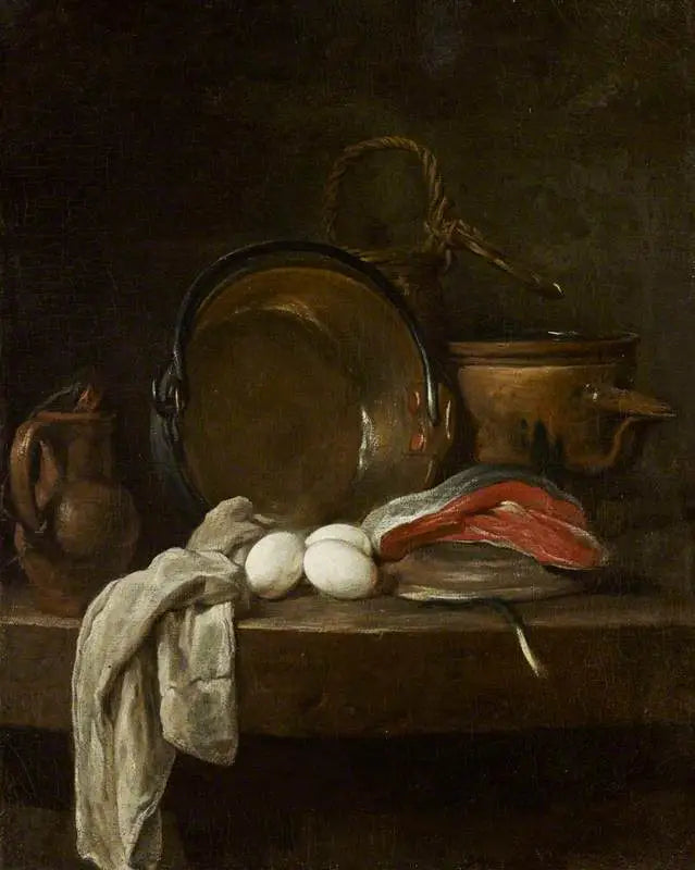 Nature morte : La table de la cuisine - Jean Siméon Chardin image 1 copie de tableau peinte à la main