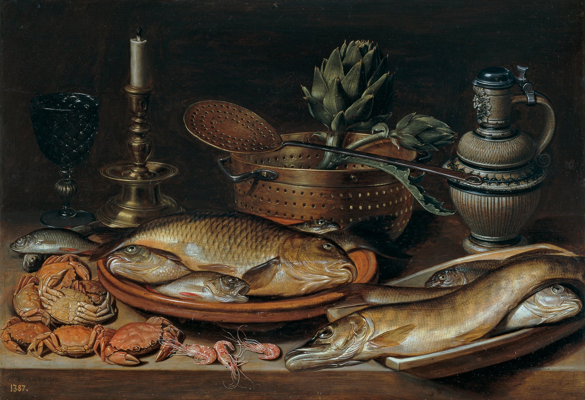Nature morte de poisson au chandelier - Clara Peeters