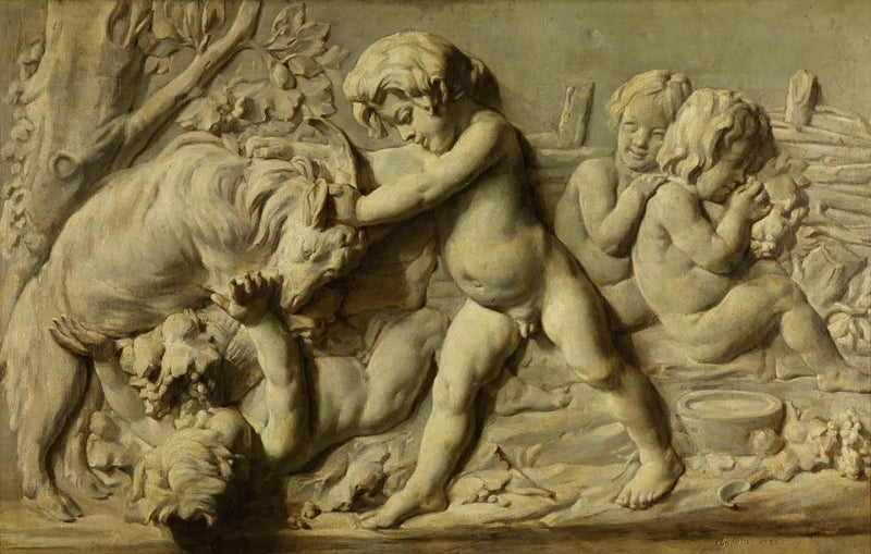 Nature morte représentant le bas-relief Automne de Bouchardon - Jean Siméon Chardin