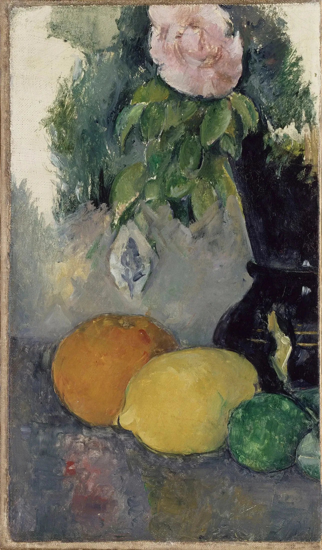 Nature morte, rose et fruits - Paul Cézanne image 1 reproduction artisanale de tableau