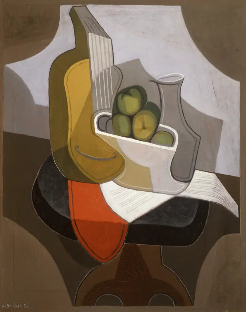 Nature morte : table avec nappe rouge - Juan Gris