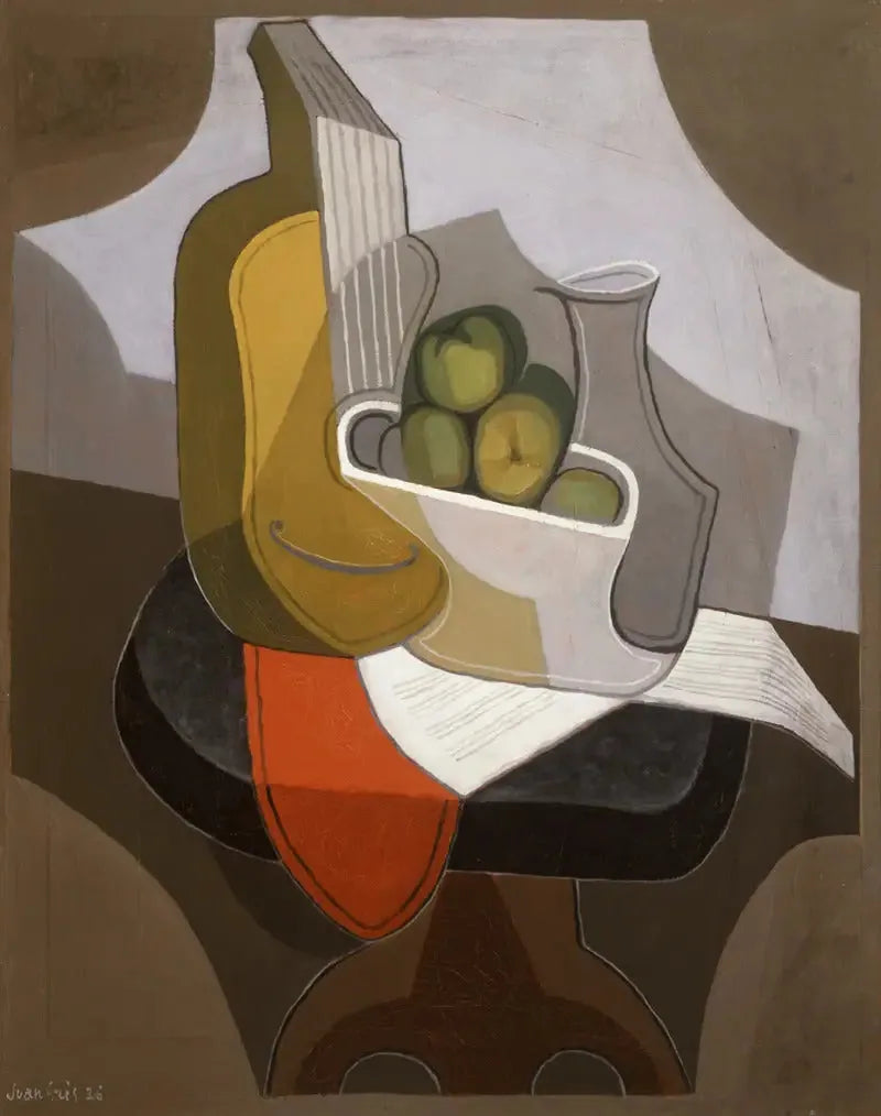 Nature morte : table avec nappe rouge - Juan Gris