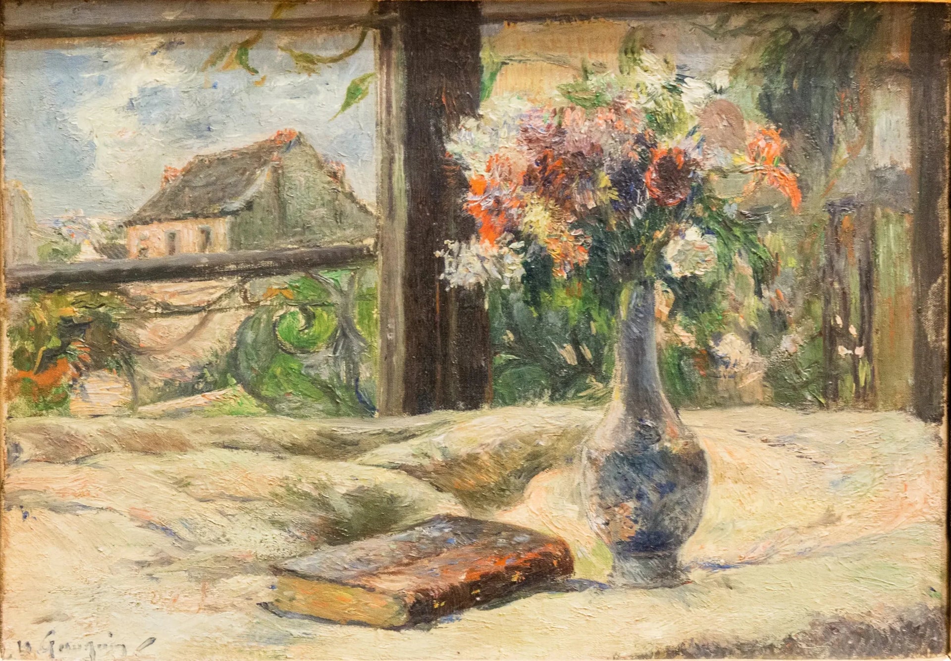 Nature morte. Vase de fleurs à la fenêtre - Paul Gauguin image 1 copie peinte à la main à l’huile