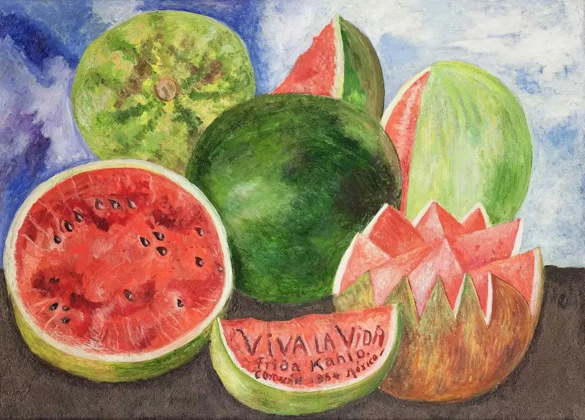 Nature morte : Viva la Vida - Frida Kahlo image 1 copie de tableau peinte à la main