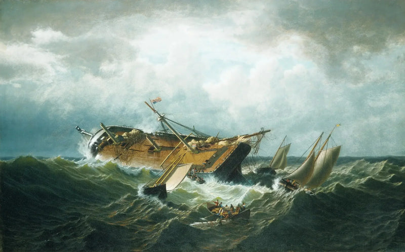 Naufrage au large de Nantucket (Navrage au large de Nantucket après une tempête) - William Bradford