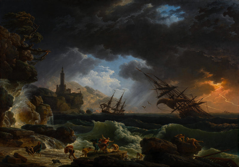 Un naufrage par temps d'orage - Joseph Vernet