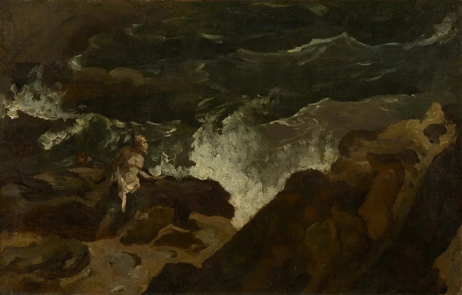 Naufragé sur une plage (La Tempête) - Théodore Géricault image 1 copie peinte à la main à l’huile