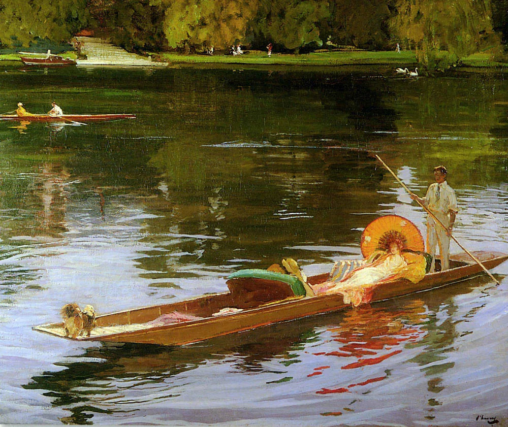 Navigation sur la Tamise - John Lavery image 1 tableau peint à l’huile sur toile