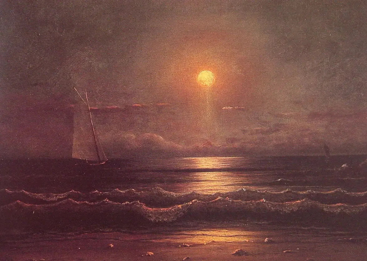 Naviguer au clair de lune - Martin Johnson Heade image 1 reproduction artisanale de tableau