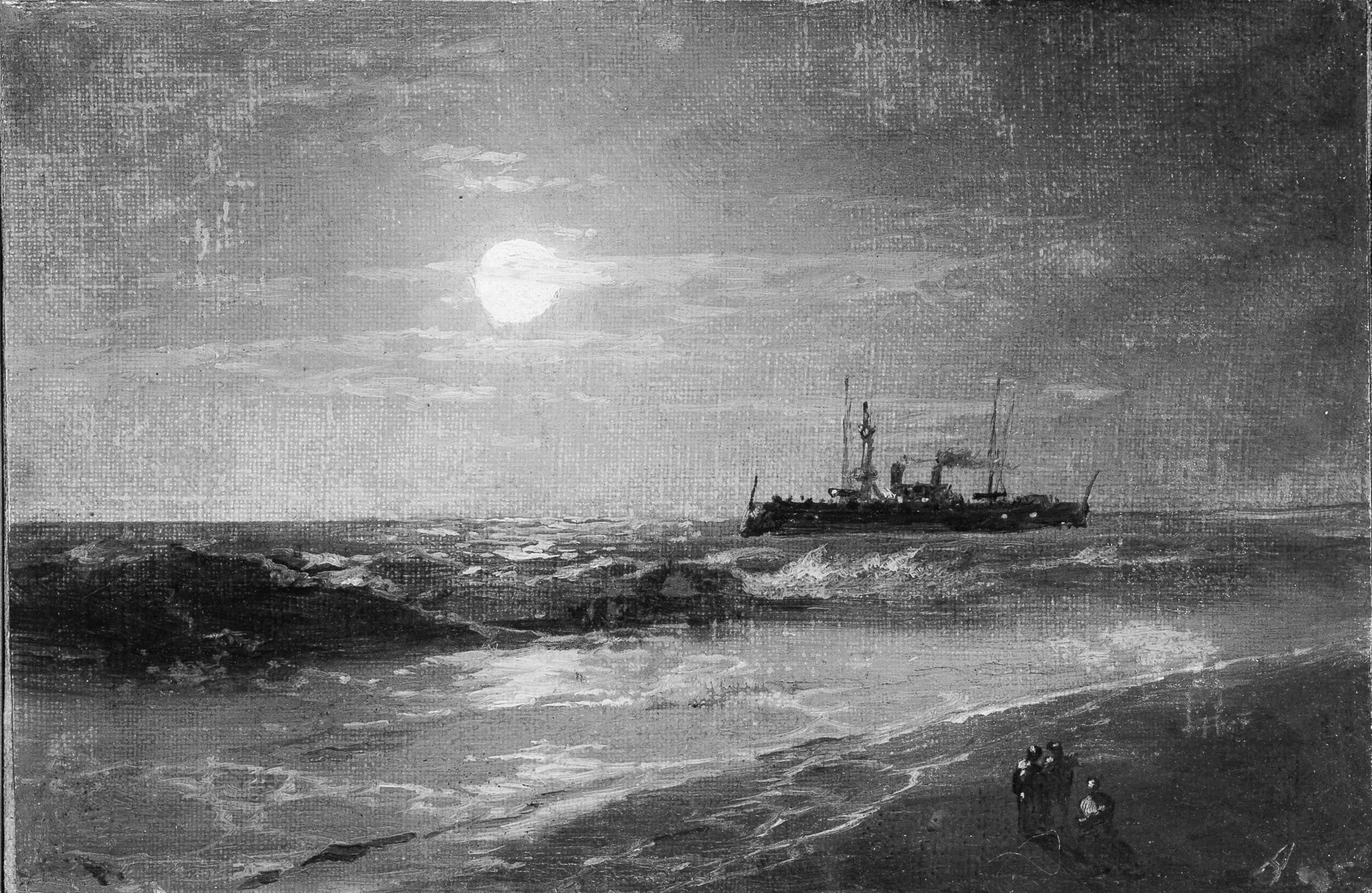 Navire au clair de lune - Ivan Aïvazovski image 1 copie de tableau peinte à la main