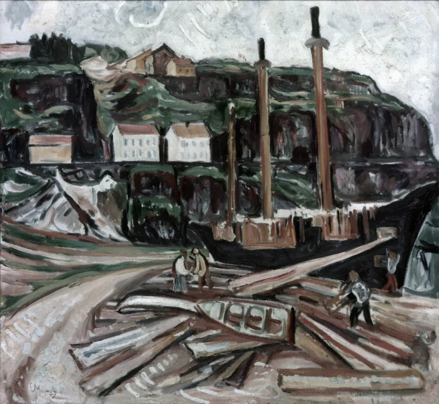 Navire en démolition - Edvard Munch