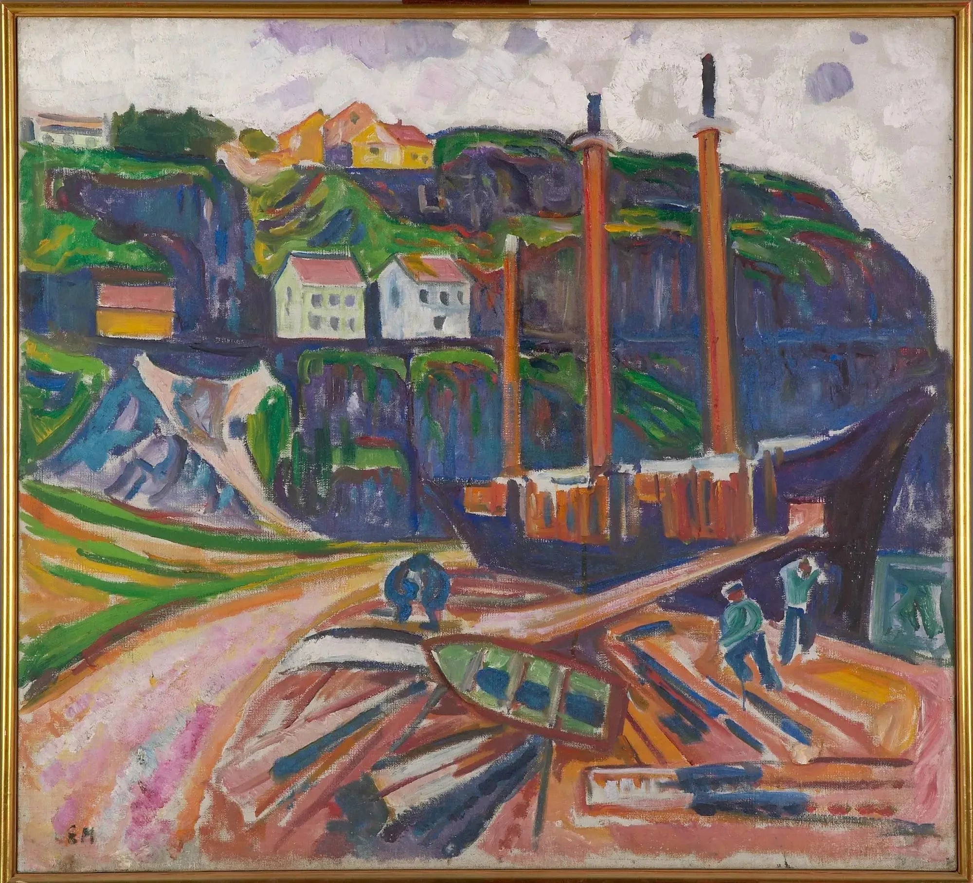 Navire en démolition - Edvard Munch image 1 reproduction artisanale de tableau