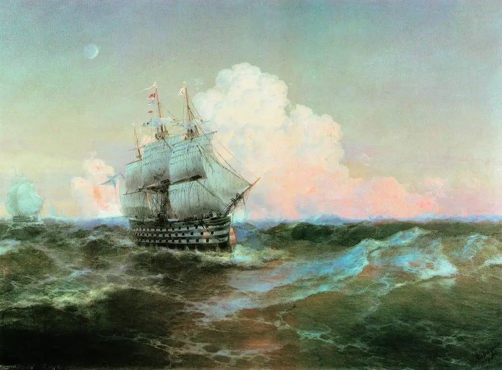 Navire « Les Douze Apôtres » - Ivan Aïvazovski image 1 reproduction artisanale de tableau