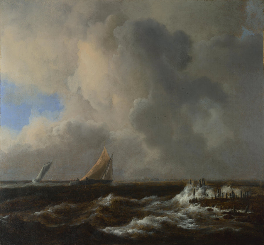 Des navires dans une brise fraîche - Jacob van Ruisdael