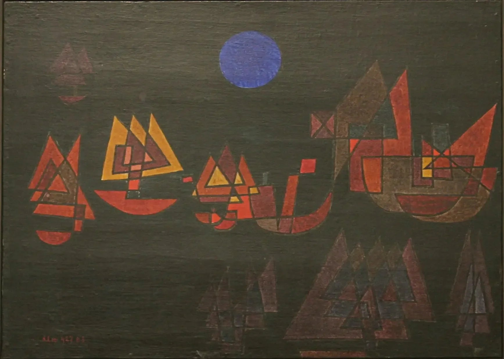Navires dans le noir - Paul Klee image 1 reproduction artisanale de tableau